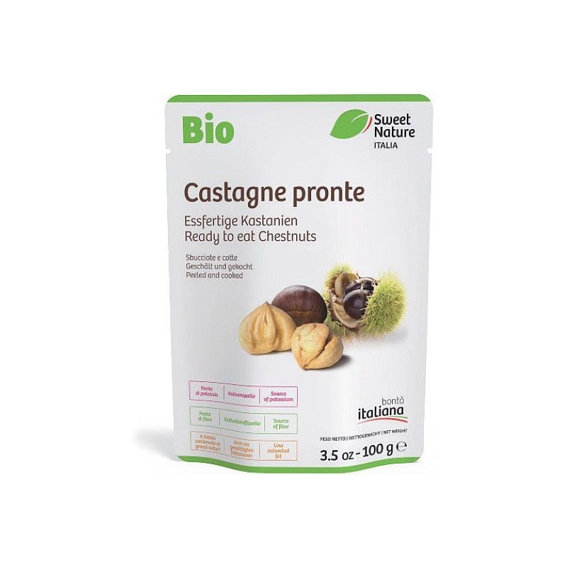 Castane Bio Decojite si Fierte, Gata de Mancat, 100 g Sweet Nature Italia