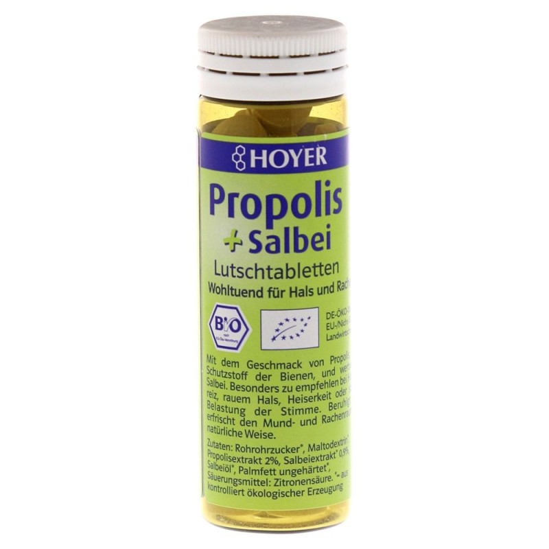 Propolis si Salvie - Tablete Bio de Supt, 60 de Tablete Hoyer