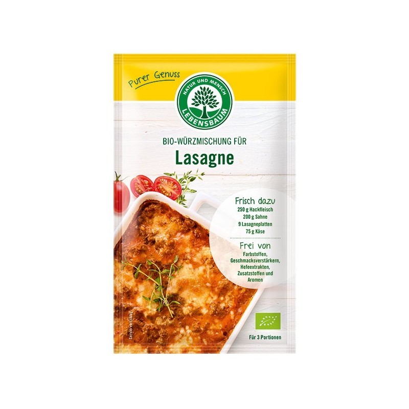 Amestec Bio de Condimente pentru Lasagna, 45 g Lebensbaum