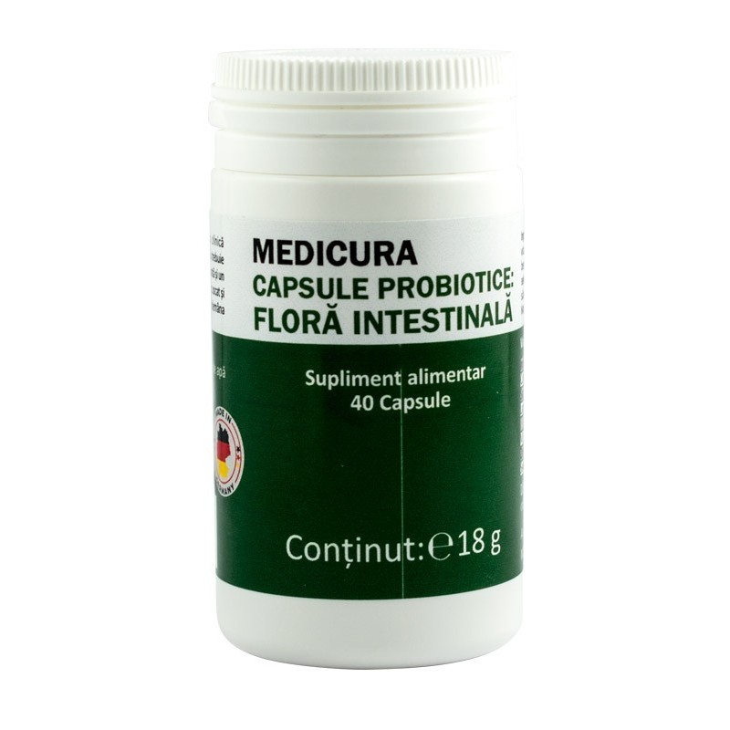 Capsule Probiotice pentru Flora Intestinala, 40 Capsule, Medicura