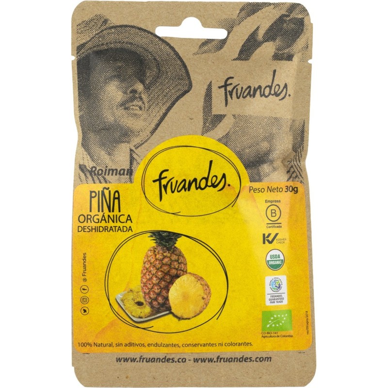 Ananas Deshidratat Bio, Juan Valdez, 30 g