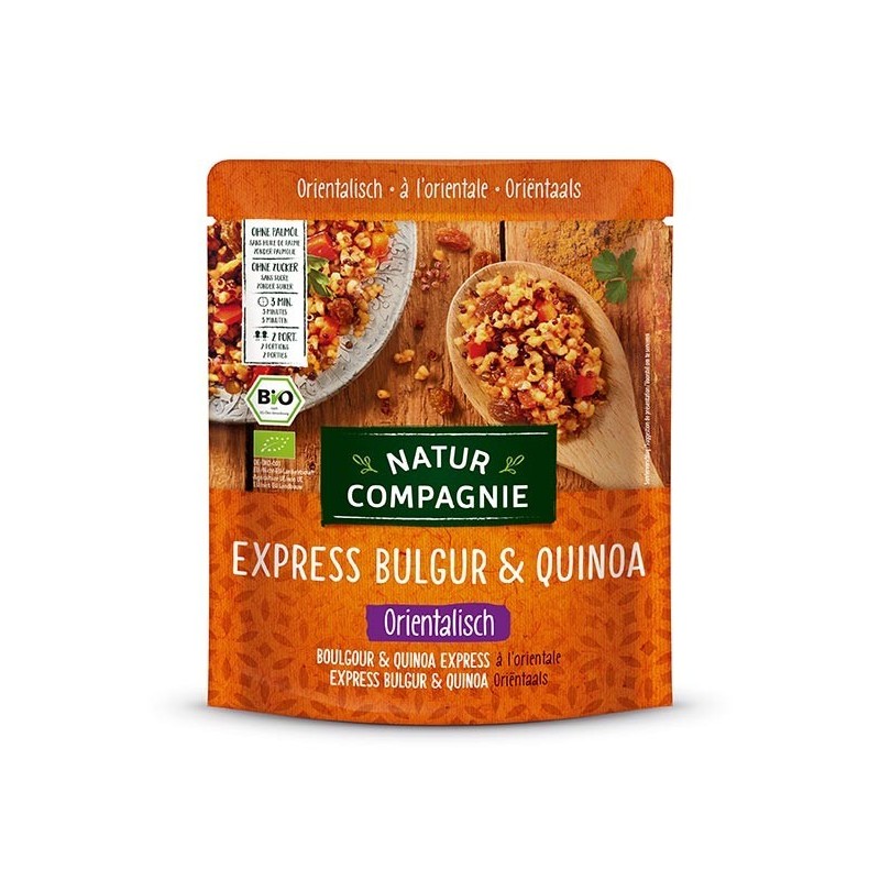 Mancare Bio de Bulgur si Quinoa in Stil Oriental, Express, 250 g Natur Compagnie