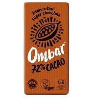 Ciocolata Bio, 72% Cacao Neprajita, Raw, 35g Ombar