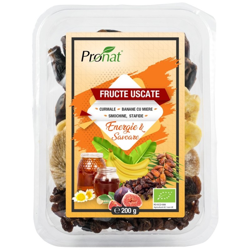 Mix Bio de Fructe Uscate Energie & Savoare, 200 g Oferta Pret - Trada.ro