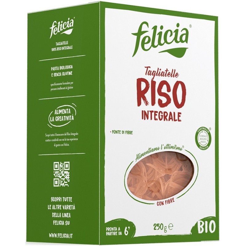 Tagliatelle Bio din Faina de Orez Integral, 250 g Felicia