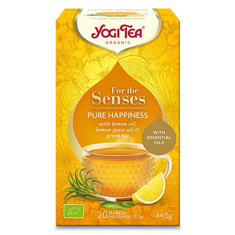 Ceai cu Ulei Esential, Fericire Pura, Bio 44 g Yogi Tea