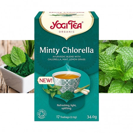 Ceai Bio Menta si Chlorella, Yogi Tea, 34 g...