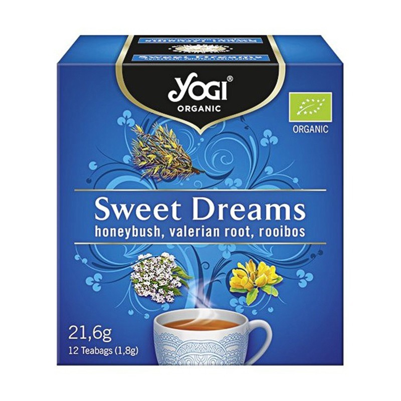 Ceai Bio Vise Placute cu Honeybush, Radacina de Valeriana si Rooibos, Yogi Tea, 12 Plicuri, 21.6 g