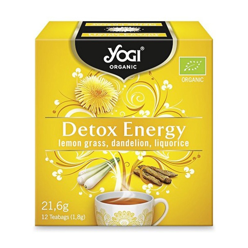 Ceai Bio Detoxifiant cu Lemongrass, Papadie si Lemn Dulce, Yogi Tea, 12 Plicuri, 21.6 g