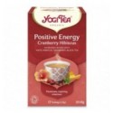 Ceai Bio Energie Pozitiva cu Merisor si Hibiscus, Yogi Tea, 17 Plicuri, 30.6 g