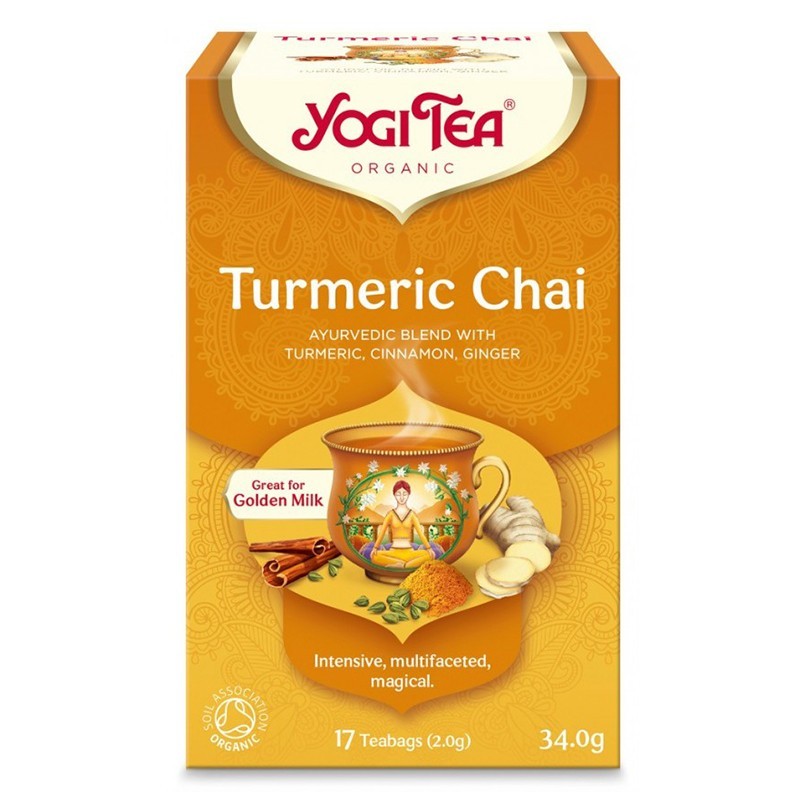 Ceai Bio cu Turmeric / Curcuma, Yogi Tea, 17 Plicuri, 34 g
