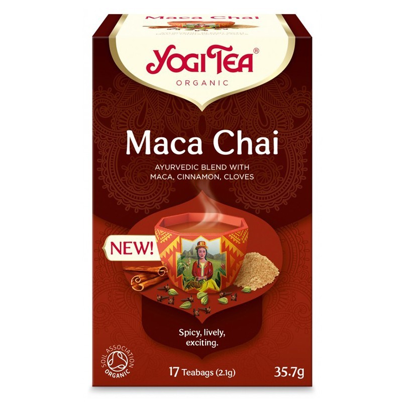 Ceai Bio Maca Chai, Yogi Tea, 17 Plicuri, 35.7 g