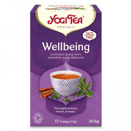 Ceai Bio Wellbeing Mereu Tanar, Yogi Tea, 17 Plicuri, 30.6 g...