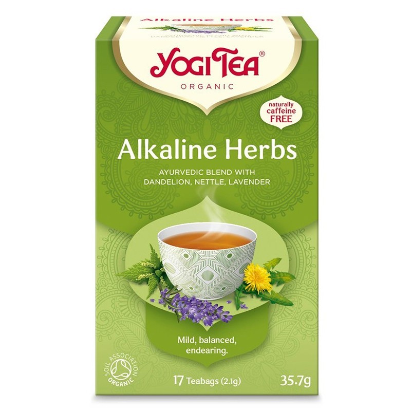 Ceai Bio din Plante Alcaline, Yogi Tea, 17 Plicuri, 35.7 g