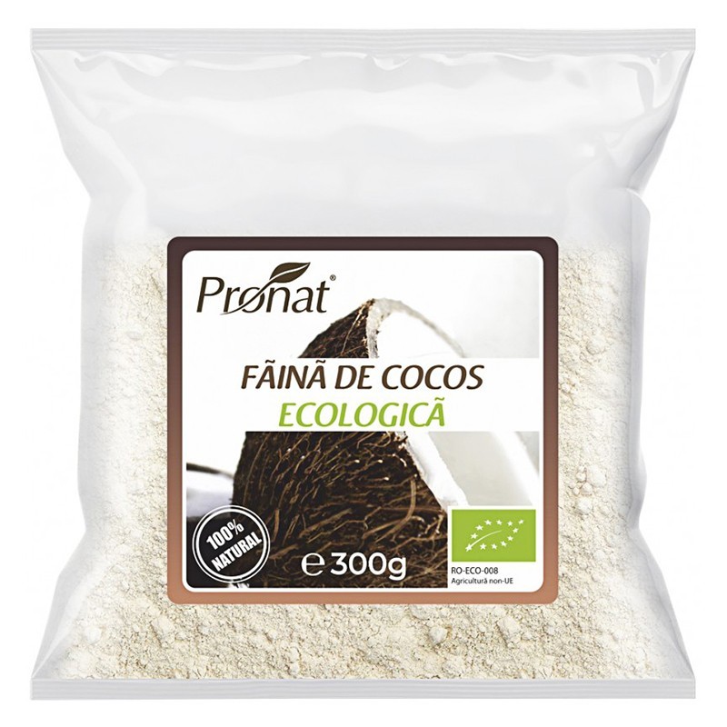 Faina Bio din Nuca de Cocos, Pronat, 300 g