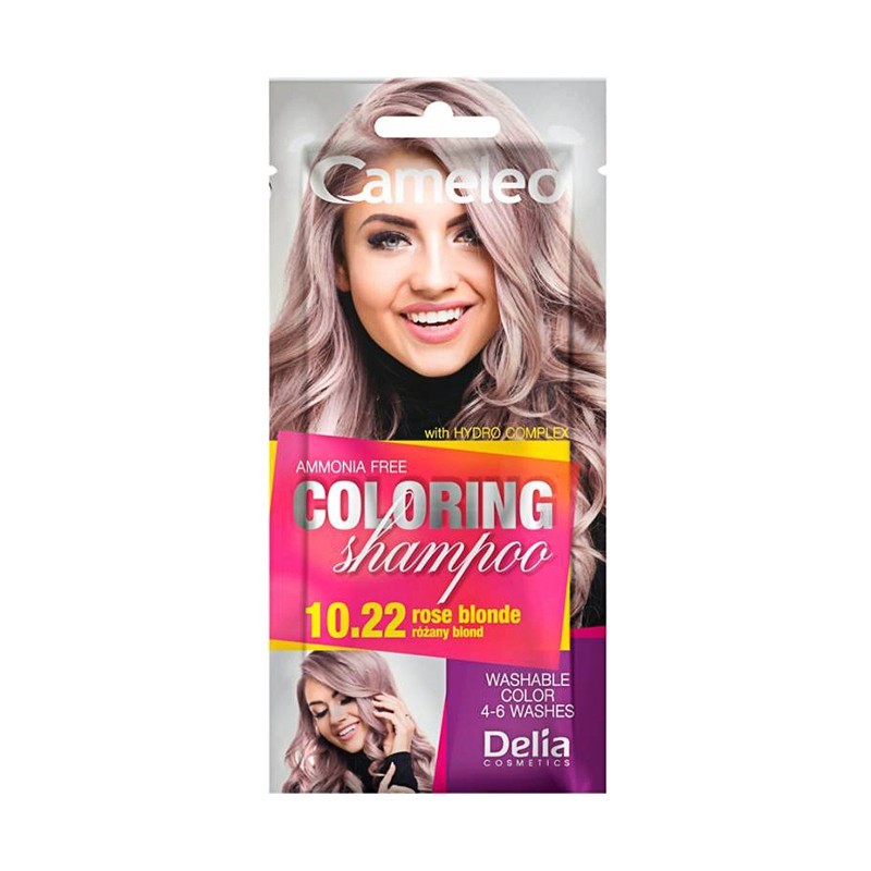Sampon Colorant fara Amoniac Cameleo, Delia Cosmetics, 10.22 Rose Blond, 40 ml