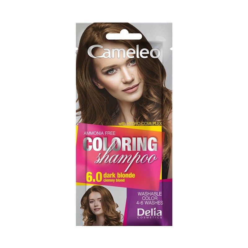 Sampon Colorant fara Amoniac Cameleo, Delia Cosmetics, 6.0 Dark Blonde, 40 ml