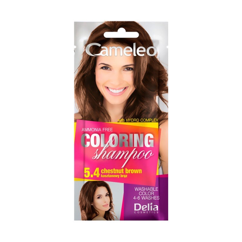 Sampon Colorant fara Amoniac Cameleo, Delia Cosmetics, 5.4 Chestnut Brown, 40 ml