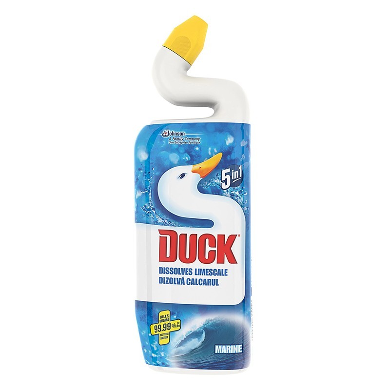Dezinfectant Toaleta Gel Duck 5 in 1 Marine, 750 ml