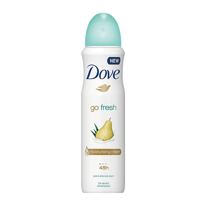 Deodorant Antiperspirant Spray Dove Go Fresh, Pear & Aloe Vera, pentru Femei, 150 ml