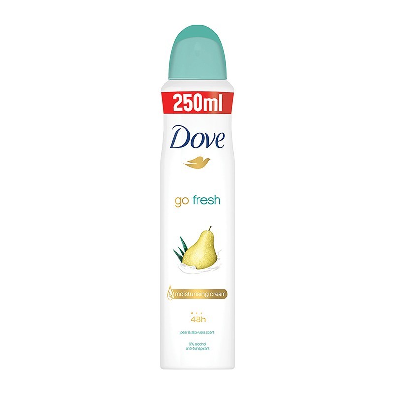 Deodorant Antiperspirant Spray Dove Go Fresh, Pear & Aloe Vera, pentru Femei, 250 ml