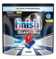 Detergent pentru Masina de Spalat Vase Finish Quantum Ultimate Activblu, 15 Spalari