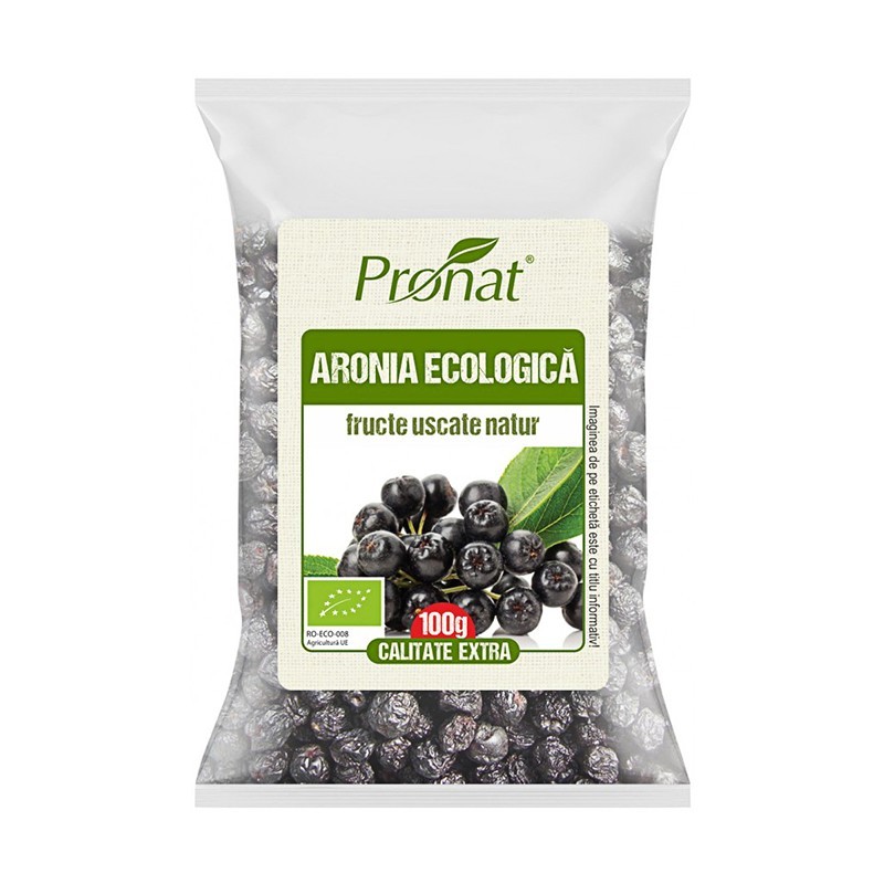 Fructe Bio de Aronia Uscate, 100 g