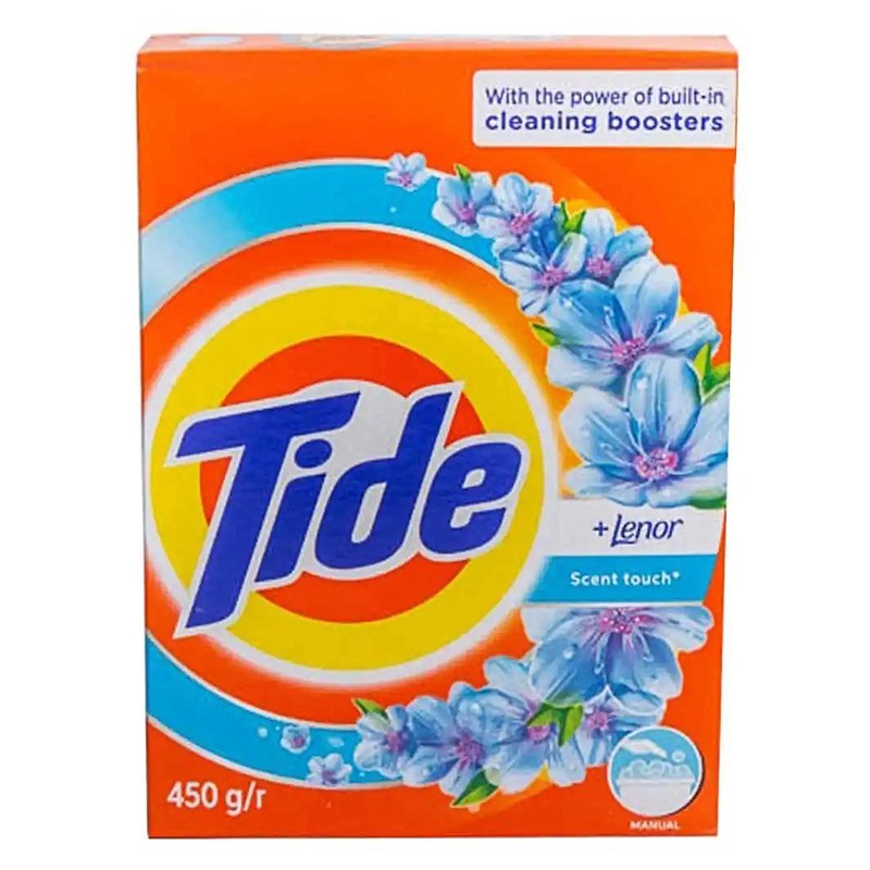 Detergent de Rufe Pudra Manual Tide 2 in 1 Lenor Touch, 3 Spalari, 450 g