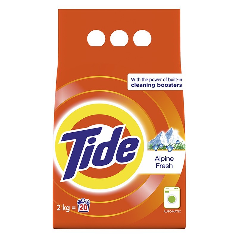Detergent de Rufe Pudra Automat Tide Alpine Fresh, 20 Spalari, 2 kg