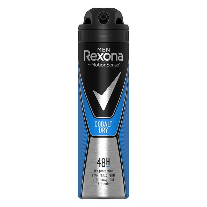 Deodorant Antiperspirant Spray Rexona Men Cobalt Dry, pentru Barbati, 150 ml