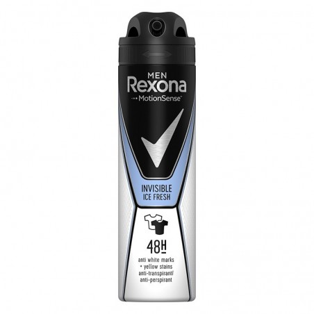 Deodorant Antiperspirant Spray Rexona Men Invisible Ice Fresh, pentru Barbati, 150 ml...