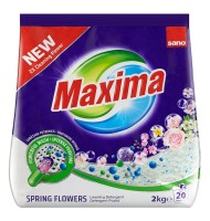 Detergent de Rufe Pudra Sano Maxima Spring Flowers, 20 Spalari, 2 kg