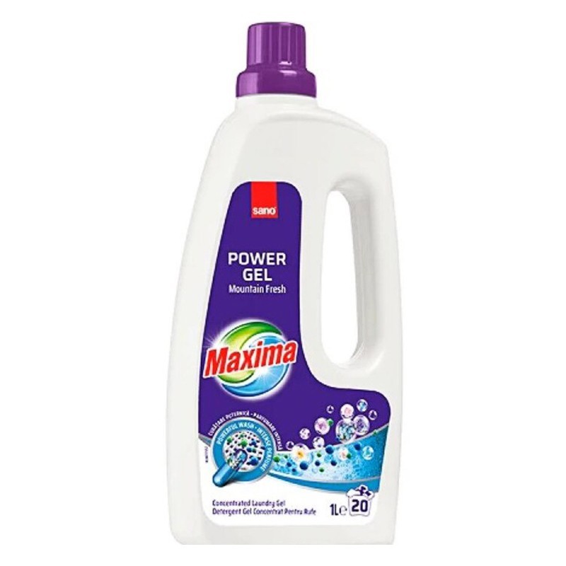 Detergent de Rufe Lichid Sano Maxima Power Gel Mountain Fresh, 20 Spalari, 1 l
