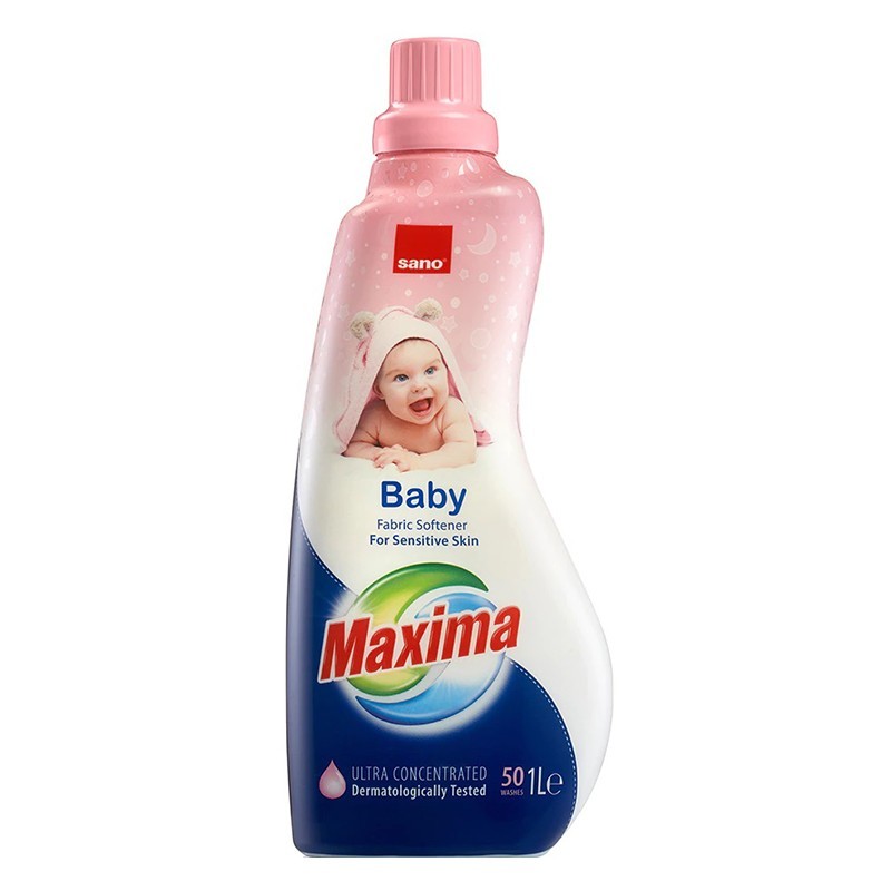 Balsam de Rufe Ultra Concentrat Sano Maxima Baby, pentru Piele Sensibila, 50 Spalari, 1 l