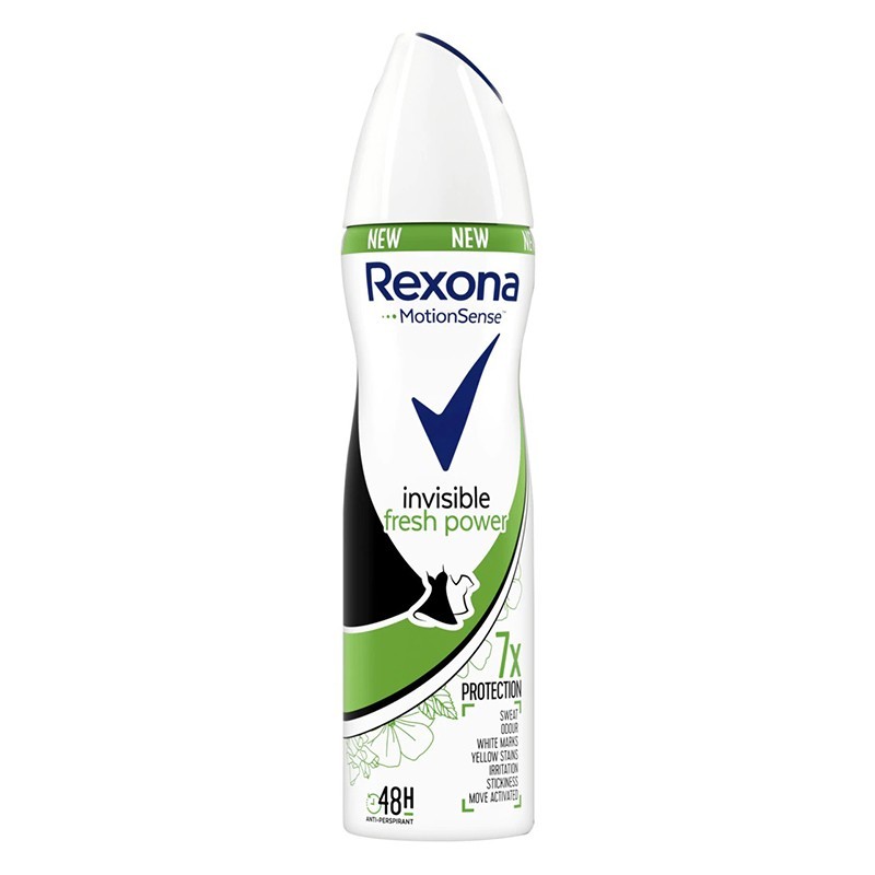 Deodorant Antiperspirant Spray Rexona Invisible Fresh Power, pentru Femei, 150 ml