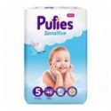 Scutece Pufies Sensitive, 5 Junior, Maxi Pack, 11-16 kg, 48 Buc