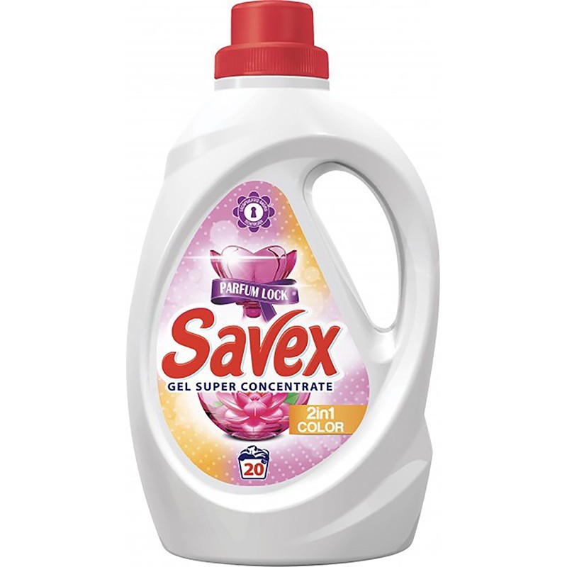 Detergent Lichid Savex 2 in 1 Color, 20 Spalari, 1,1 l