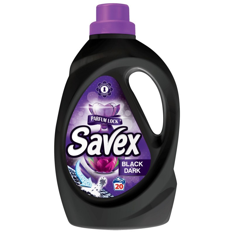 Detergent Lichid Savex Black & Dark, 20 Spalari, 1.1 l
