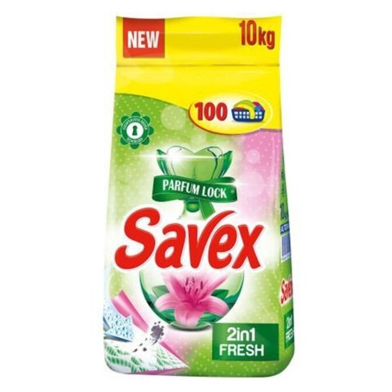 Detergent Automat Savex 2 in 1 Fresh, 100 Spalari, 10 kg