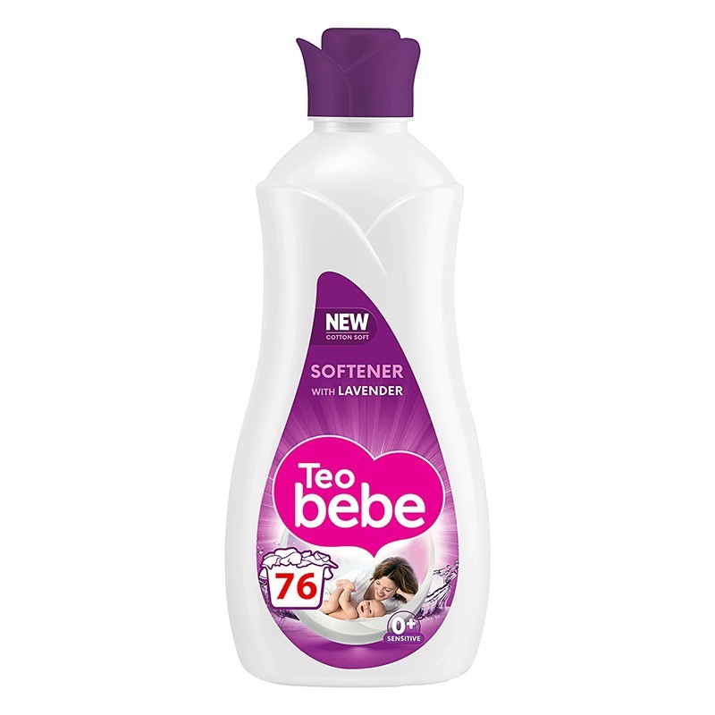 Detergent de Rufe Teo Bebe, 1.9 l, Lavanda, 76 Spalari