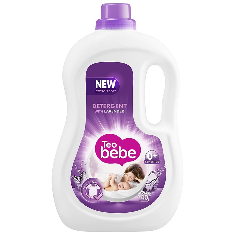 Detergent Lichid Teo Bebe, Lavanda, 2.2 l, 40 Spalari