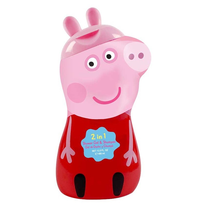 Gel de Dus si Sampon Peppa Pig, cu Figurina 2D, 400 ml