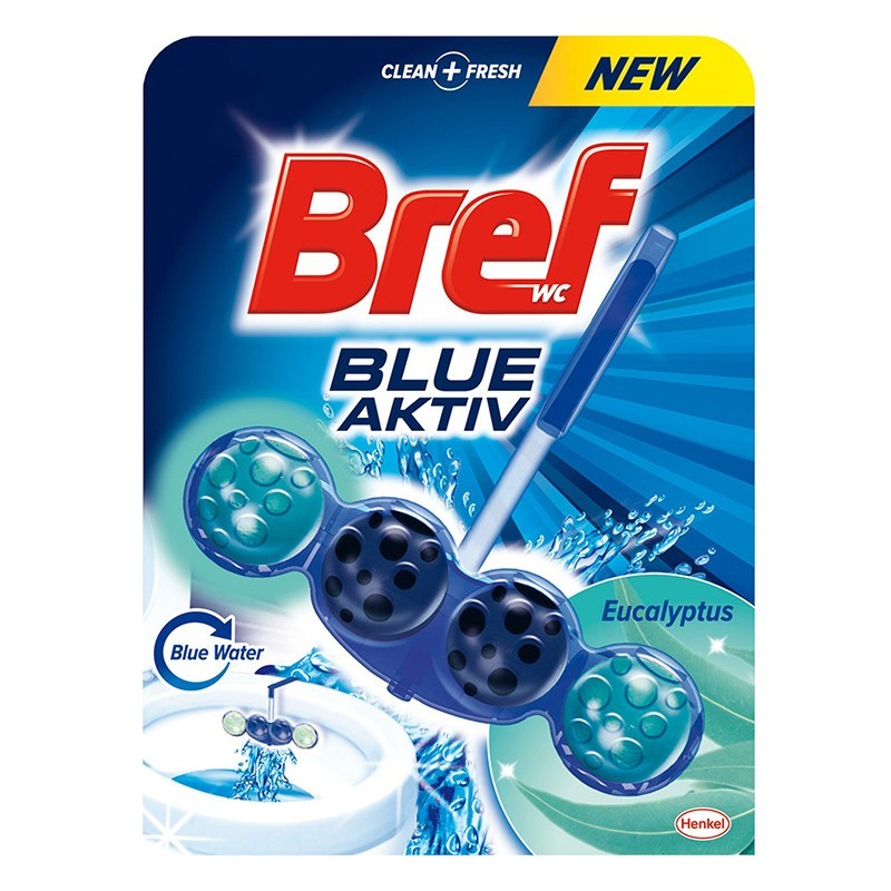 Odorizant Toaleta Bref Blue Aktiv, Eucalipt, 50 g