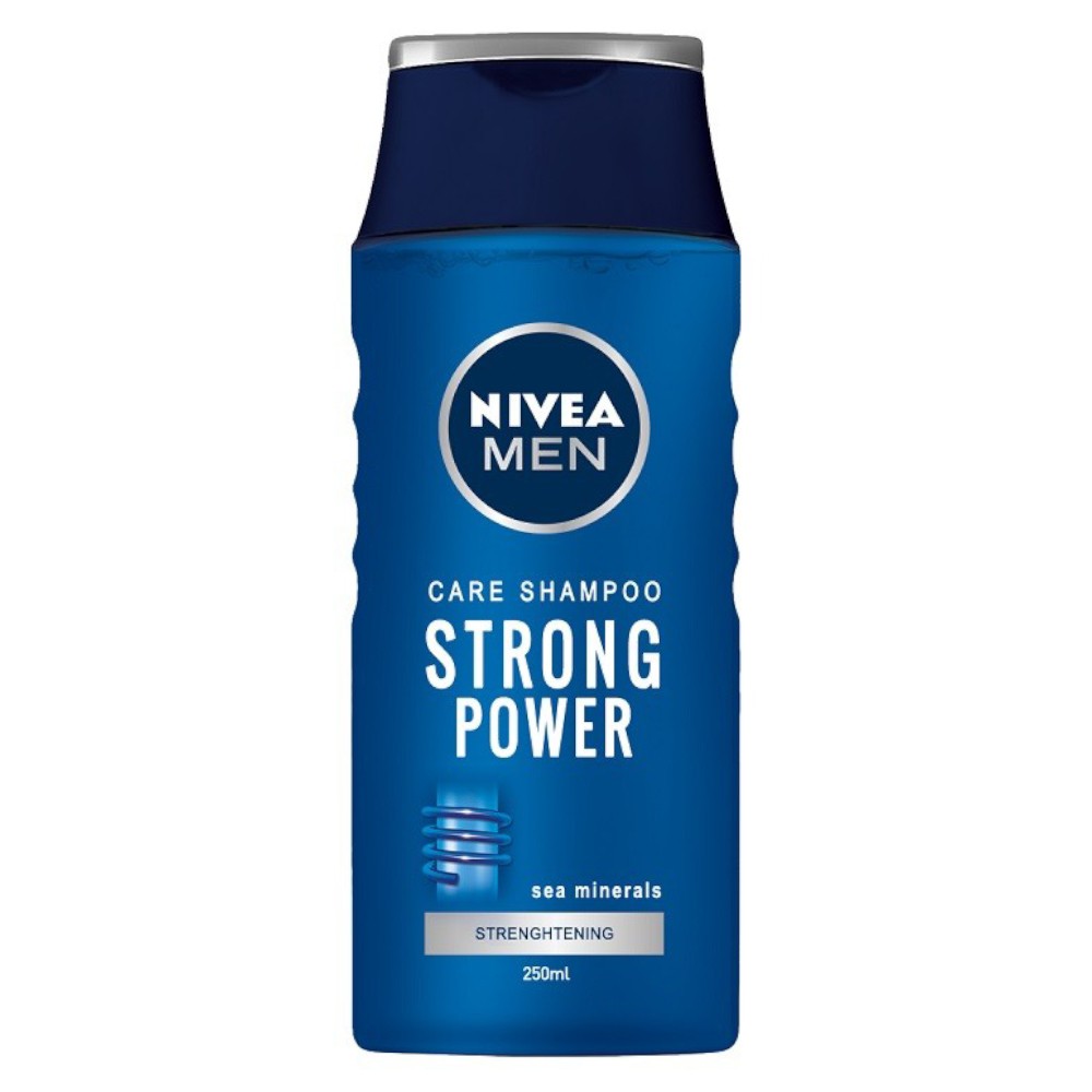 Sampon Nivea Men Strong Power, pentru Toate Tipurile de par, 250 ml