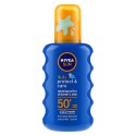 Spray cu Protectie Solara Colorat Nivea Sun Kids Protect & Care, SPF 50+, pentru Copii, 200 ml