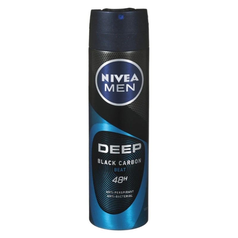 Deodorant Spray Nivea Men Deep Black Carbon Beat, 150 ml