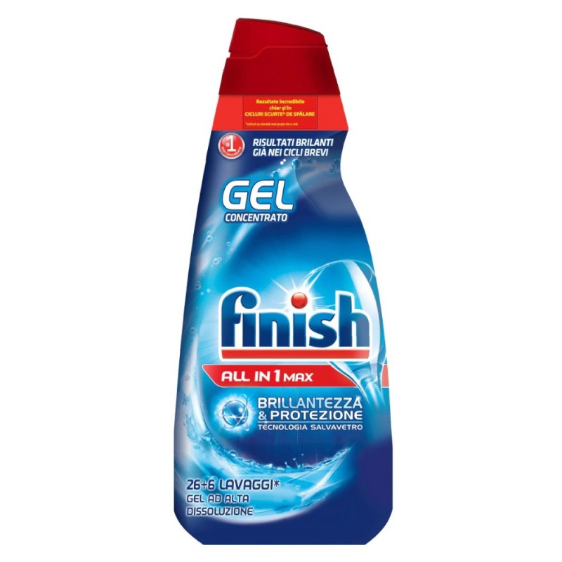 Detergent de Vase Gel pentru Masina de Spalat Finish All In One Regular 650 ml