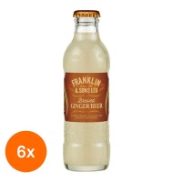 Bere cu Ghimbir fara Alcool, Ginger Beer, Franklin & Sons Ltd, 6 x 200 ml