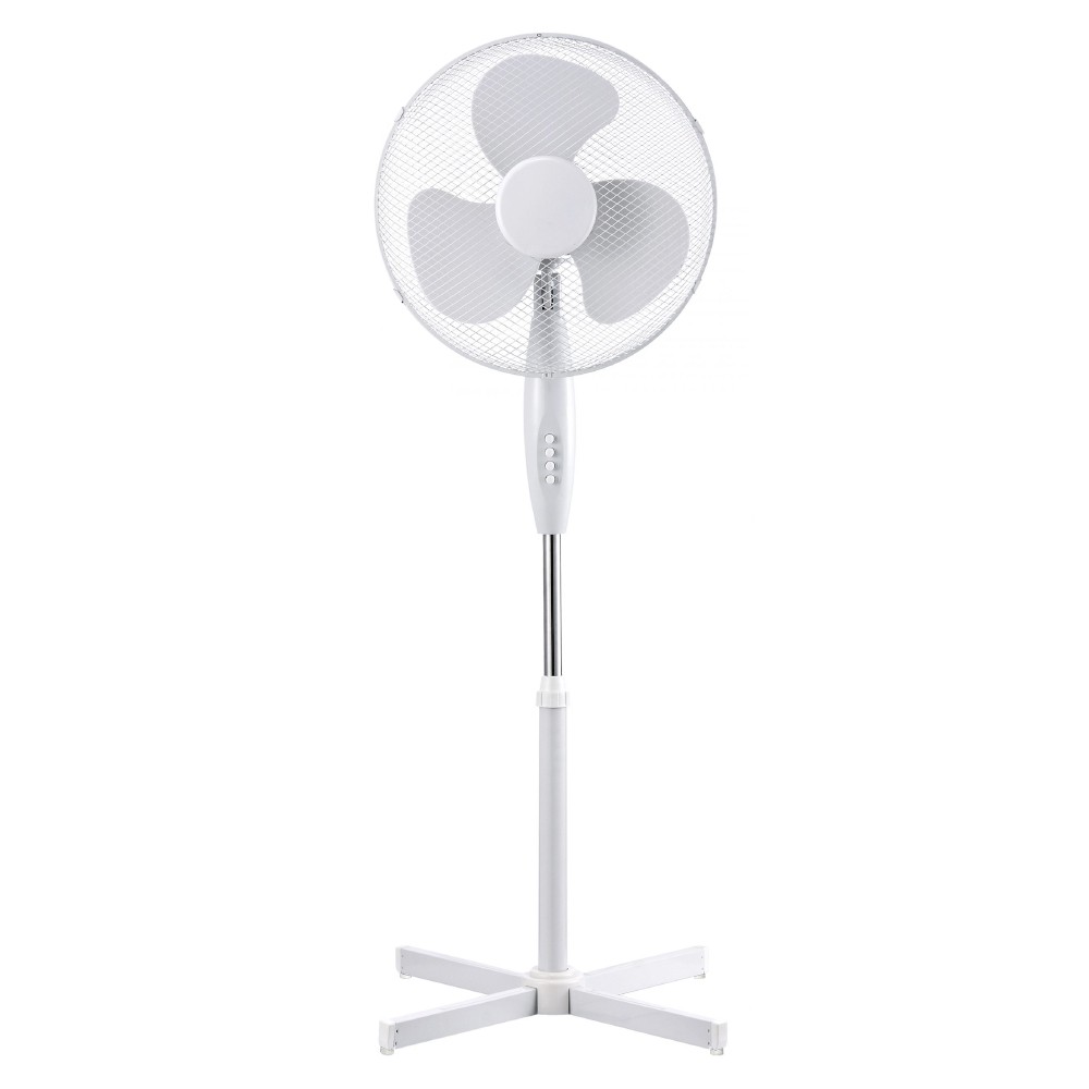 Ventilator cu Picior Well Chilly, 40 cm, 45 W, 3 Viteze, Oscilatie Stanga Dreapta, Alb