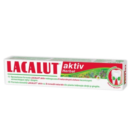 Pasta de Dinti Lacalut Aktiv Herbal, cu Plante Medicinale, 75 ml...